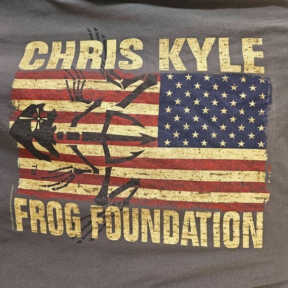 Chris Kyle Frog Foundation T-Shirt Men XL Fruit Of The Loom HD Cotton Gray - Picture 4 of 8